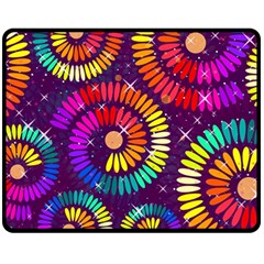 Abstract Background Spiral Colorful Fleece Blanket (medium)  by HermanTelo