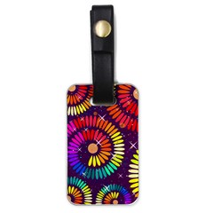 Abstract Background Spiral Colorful Luggage Tag (one Side) by HermanTelo