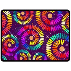 Abstract Background Spiral Colorful Double Sided Fleece Blanket (large)  by HermanTelo