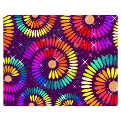 Abstract Background Spiral Colorful Double Sided Flano Blanket (medium)  by HermanTelo