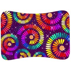 Abstract Background Spiral Colorful Velour Seat Head Rest Cushion