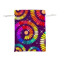 Abstract Background Spiral Colorful Lightweight Drawstring Pouch (m)