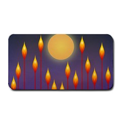 Night Moon Flora Background Medium Bar Mats