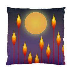 Night Moon Flora Background Standard Cushion Case (two Sides)