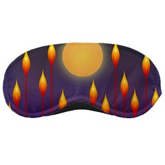 Night Moon Flora Background Sleeping Mask