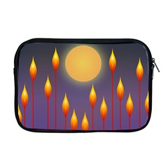 Night Moon Flora Background Apple Macbook Pro 17  Zipper Case