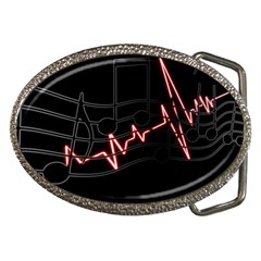 Music Wallpaper Heartbeat Melody Belt Buckles by HermanTelo