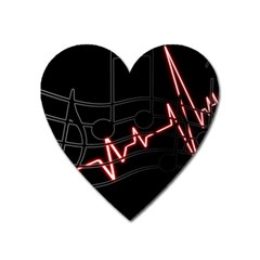 Music Wallpaper Heartbeat Melody Heart Magnet by HermanTelo