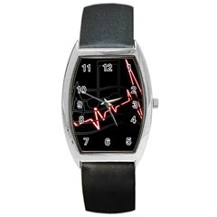 Music Wallpaper Heartbeat Melody Barrel Style Metal Watch by HermanTelo