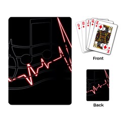 Music Wallpaper Heartbeat Melody Playing Cards Single Design (rectangle) by HermanTelo