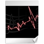 Music Wallpaper Heartbeat Melody Canvas 12  x 16  11.86 x15.41  Canvas - 1