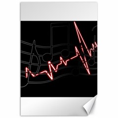 Music Wallpaper Heartbeat Melody Canvas 20  X 30 