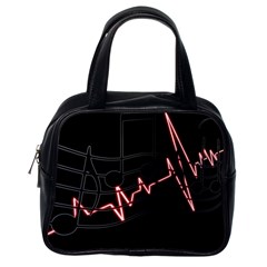 Music Wallpaper Heartbeat Melody Classic Handbag (one Side) by HermanTelo