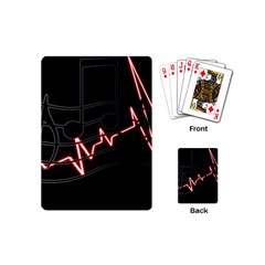 Music Wallpaper Heartbeat Melody Playing Cards Single Design (mini) by HermanTelo