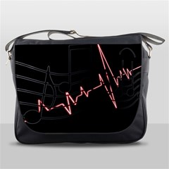 Music Wallpaper Heartbeat Melody Messenger Bag