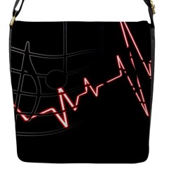 Music Wallpaper Heartbeat Melody Flap Closure Messenger Bag (s) by HermanTelo