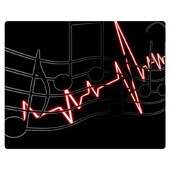 Music Wallpaper Heartbeat Melody Double Sided Flano Blanket (medium) 