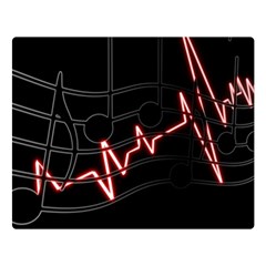 Music Wallpaper Heartbeat Melody Double Sided Flano Blanket (large)  by HermanTelo