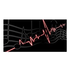 Music Wallpaper Heartbeat Melody Satin Shawl