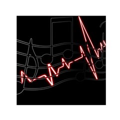 Music Wallpaper Heartbeat Melody Small Satin Scarf (square)