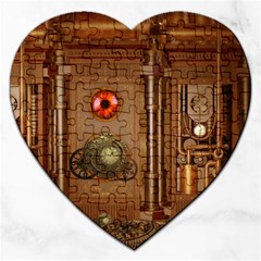 Steampunk Design Jigsaw Puzzle (heart) by FantasyWorld7