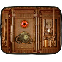 Steampunk Design Double Sided Fleece Blanket (mini) 