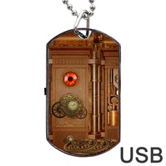 Steampunk Design Dog Tag Usb Flash (one Side) by FantasyWorld7