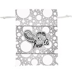 Elegant Mandala Elephant In Black And Wihte  Lightweight Drawstring Pouch (XL) Back