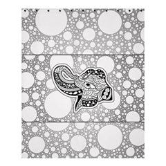 Elegant Mandala Elephant In Black And Wihte Shower Curtain 60  X 72  (medium)  by FantasyWorld7