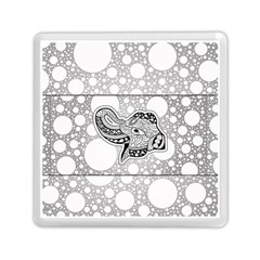 Elegant Mandala Elephant In Black And Wihte Memory Card Reader (square) by FantasyWorld7