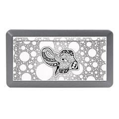 Elegant Mandala Elephant In Black And Wihte Memory Card Reader (mini) by FantasyWorld7