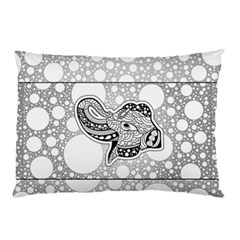 Elegant Mandala Elephant In Black And Wihte Pillow Case (two Sides) by FantasyWorld7