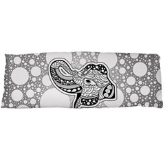 Elegant Mandala Elephant In Black And Wihte Body Pillow Case (dakimakura) by FantasyWorld7