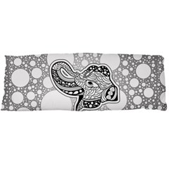 Elegant Mandala Elephant In Black And Wihte Body Pillow Case Dakimakura (two Sides) by FantasyWorld7