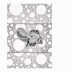 Elegant Mandala Elephant In Black And Wihte Small Garden Flag (two Sides) by FantasyWorld7