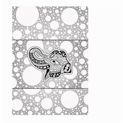 Elegant Mandala Elephant In Black And Wihte Large Garden Flag (two Sides) by FantasyWorld7