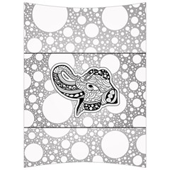 Elegant Mandala Elephant In Black And Wihte Back Support Cushion by FantasyWorld7