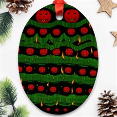 Pumkin Time Maybe Halloween Ornament (Oval)