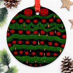 Pumkin Time Maybe Halloween Round Ornament (Two Sides)