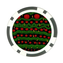 Pumkin Time Maybe Halloween Poker Chip Card Guard by pepitasart