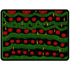 Pumkin Time Maybe Halloween Fleece Blanket (Large) 