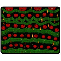 Pumkin Time Maybe Halloween Double Sided Fleece Blanket (Medium) 