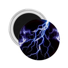 Blue Thunder Colorful Lightning Graphic 2 25  Magnets by picsaspassion