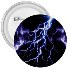 Blue Thunder Colorful Lightning Graphic 3  Buttons by picsaspassion