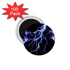 Blue Thunder Colorful Lightning Graphic 1 75  Magnets (100 Pack)  by picsaspassion