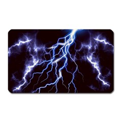 Blue Thunder Colorful Lightning Graphic Magnet (rectangular) by picsaspassion