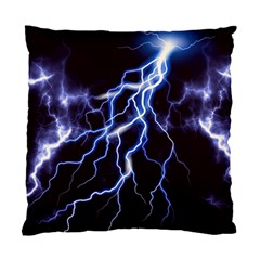 Blue Thunder Colorful Lightning Graphic Standard Cushion Case (two Sides) by picsaspassion