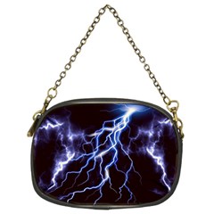 Blue Thunder Colorful Lightning Graphic Chain Purse (two Sides) by picsaspassion