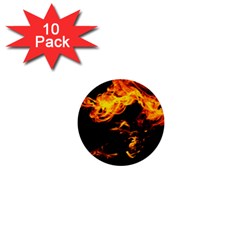 Can Walk On Fire, Black Background 1  Mini Buttons (10 Pack)  by picsaspassion