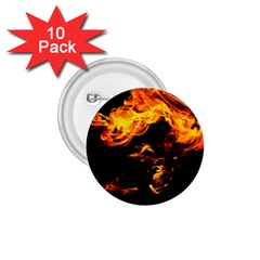 Can Walk On Fire, Black Background 1 75  Buttons (10 Pack) by picsaspassion